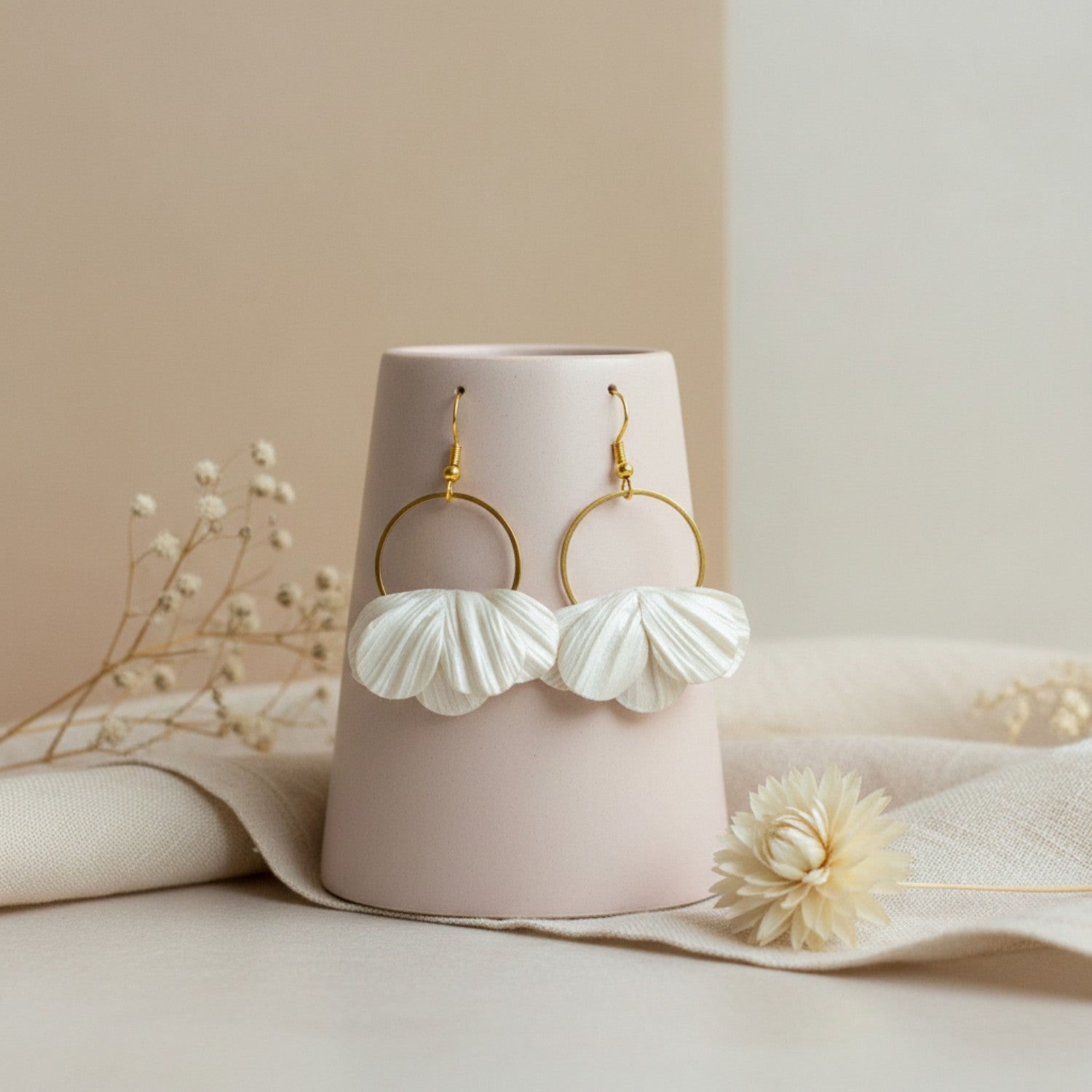 White Earrings for Summer